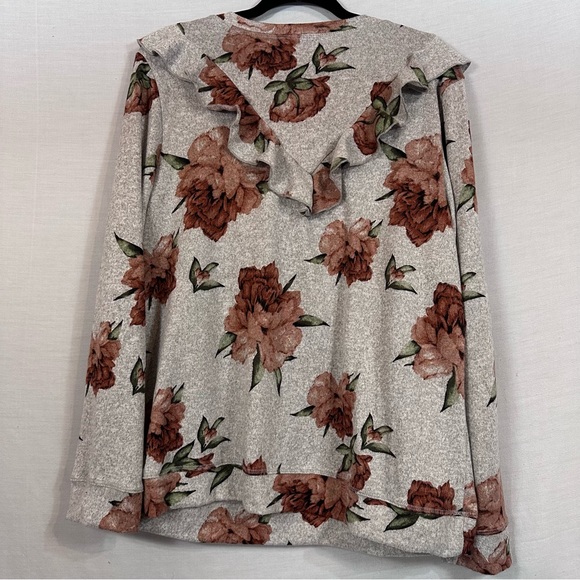 ModCloth Ruffle Recipient Floral Sweater XL - Picture 5 of 7